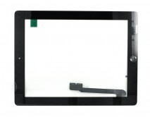 Тачскрин iPad 4 (A1458/A1459/A1460) + кнопка HOME в сборе черный 1 класс