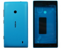 Корпус Nokia 520 Lumia синий (задняя крышка + рамка под дисплей) 2 класс