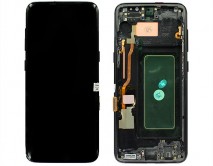 Дисплей Samsung G950F Galaxy S8 + тачскрин + рамка черный (AMOLED LCD Оригинал/Замененное стекло) 