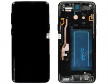 Дисплей Samsung G960F Galaxy S9 + тачскрин + рамка черный (AMOLED Оригинал/Замененное стекло)