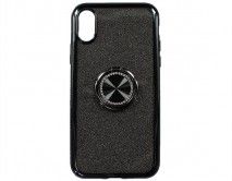 Чехол iPhone X/XS Shine&Ring (черный)