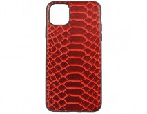 Чехол iPhone 11 Pro Max Leather Reptile (красный)
