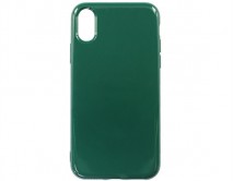 Чехол iPhone X/XS Силикон 2.0mm (темно-зеленый)