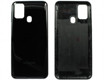 Задняя крышка Samsung M315F M31 черная 1 класс (в сборе со стеклом камеры)