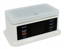 Зарядная станция CDA-36 с дисплеем 6 USB (1 USB Quick Charge 3.0) + 1 Type-C + 1 65W 