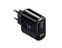СЗУ-1USB + USB-C McDodo CH-7170, PD,20W с дисплеем, черный