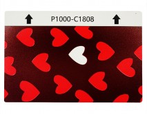 Защитная плёнка текстурная на заднюю часть Узоры (Сердца красные, C1808) 