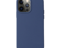 Чехол iPhone 13 Liquid Silicone FULL (темно-синий)