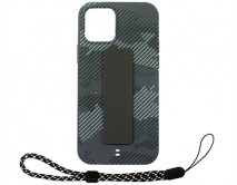 Чехол iPhone 12/12 Pro Камуфляж с держателем (серый)