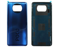 Задняя крышка Xiaomi Poco X3 NFC синяя 1 класс