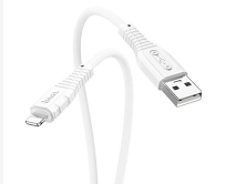 Кабель Hoco X67 Lightning - USB 2.4A, белый, 1м