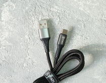 Кабель Kstati KS-011 Type-C - USB черный, 1м
