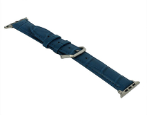 Ремешок Watch Series 42mm/44mm/45mm/49mm Crocodile Leather синий