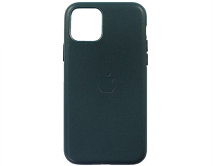 Чехол iPhone 11 Pro Leather hi-copy, с яблоком, синий