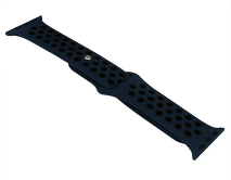Ремешок Watch Series 38mm/40mm/41mm силиконовый Nike band темно синий/черный  #25