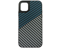 Чехол iPhone 11 Dual Carbon, синий/серый