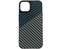 Чехол iPhone 14 Dual Carbon, синий/серый