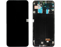 Дисплей Samsung A305F Galaxy A30 + тачскрин + рамка черный (AMOLED LCD Оригинал/Замененное стекло)