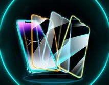Защитное стекло iPhone 13 Pro Max/14 Plus Neon зеленое