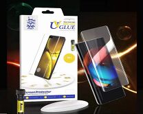 Защитное стекло Honor X40/X9a/Magic 5 Lite прозрачное с клеем и UV лампой