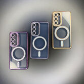 Чехол Samsung S23 Glitter MagSafe (фиолетовый)