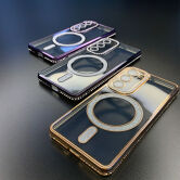 Чехол Samsung S24 Ultra Glitter MagSafe (фиолетовый)